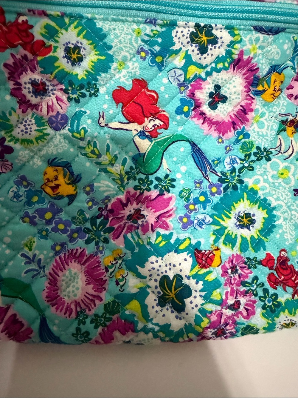 Vera Bradley Disney Parks Ariel Little Mermaid Triple Zip Hipster Crossbody Bag - Picture 6 of 13